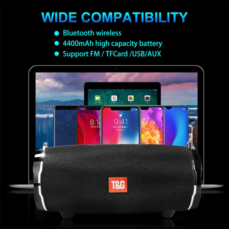 T&G TG187 Altoparlante Bluetooth Wireless Bass Surround portatile impermeabile con tracolla, supporto scheda FM / TF
