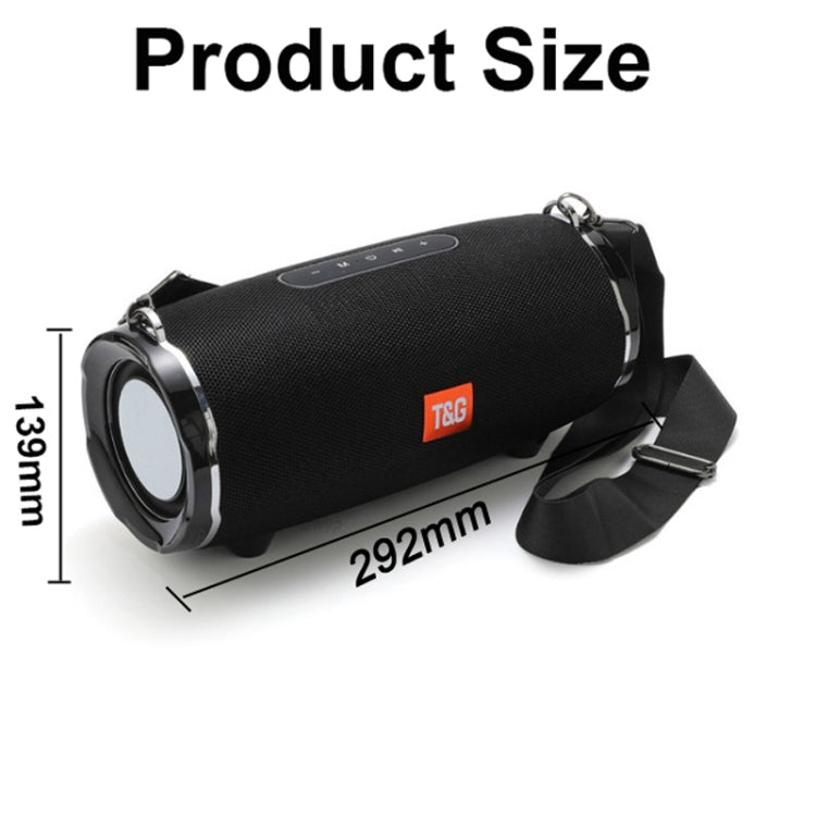 T&G TG187 Altoparlante Bluetooth Wireless Bass Surround portatile impermeabile con tracolla, supporto scheda FM / TF