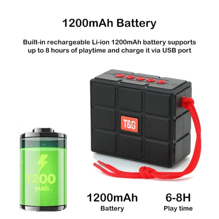 Altoparlante Bluetooth portatile con torcia a LED T&G TG311, supporto per scheda TF / FM / disco AUX / U da 3,5 mm