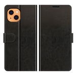 R64 Texture Custodia protettiva a vibrazione singola orizzontale con supporto e slot per schede e portafoglio e cornice per foto per iPhone 13