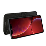 R64 Texture Custodia protettiva a vibrazione singola orizzontale con supporto e slot per schede e portafoglio e cornice per foto per iPhone 13