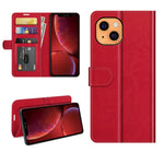 R64 Texture Custodia protettiva a vibrazione singola orizzontale con supporto e slot per schede e portafoglio e cornice per foto per iPhone 13