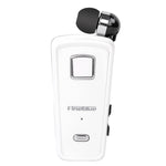 F980 CSR4.1 Auricolare Bluetooth antifurto con promemoria di vibrazione del chiamante con cavo retrattile, Black, White, Silver, Gold