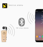 F980 CSR4.1 Auricolare Bluetooth antifurto con promemoria di vibrazione del chiamante con cavo retrattile, Black, White, Silver, Gold