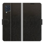 Per Samsung Galaxy M32 R64 Texture Custodia protettiva a vibrazione orizzontale singola con supporto e slot per schede e portafoglio e cornice per foto