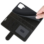 Per Samsung Galaxy M32 R64 Texture Custodia protettiva a vibrazione orizzontale singola con supporto e slot per schede e portafoglio e cornice per foto
