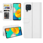 Per Samsung Galaxy M32 R64 Texture Custodia protettiva a vibrazione orizzontale singola con supporto e slot per schede e portafoglio e cornice per foto