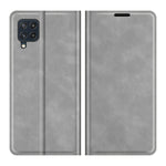 Per Samsung Galaxy M32 Custodia in pelle con ventosa magnetica per affari retro-pelle con supporto, slot per schede e portafoglio, For Galaxy M32