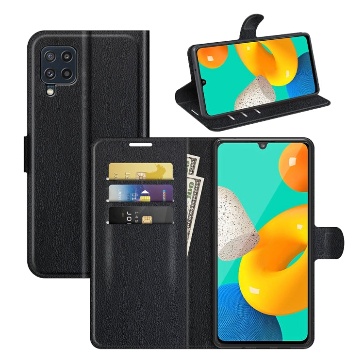 Per Samsung Galaxy M32 Litchi Texture Custodia protettiva a vibrazione orizzontale con supporto, slot per schede e portafoglio, For Galaxy M32