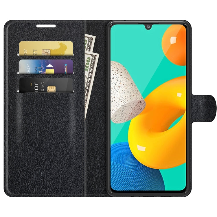Per Samsung Galaxy M32 Litchi Texture Custodia protettiva a vibrazione orizzontale con supporto, slot per schede e portafoglio, For Galaxy M32