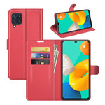 Per Samsung Galaxy M32 Litchi Texture Custodia protettiva a vibrazione orizzontale con supporto, slot per schede e portafoglio, For Galaxy M32