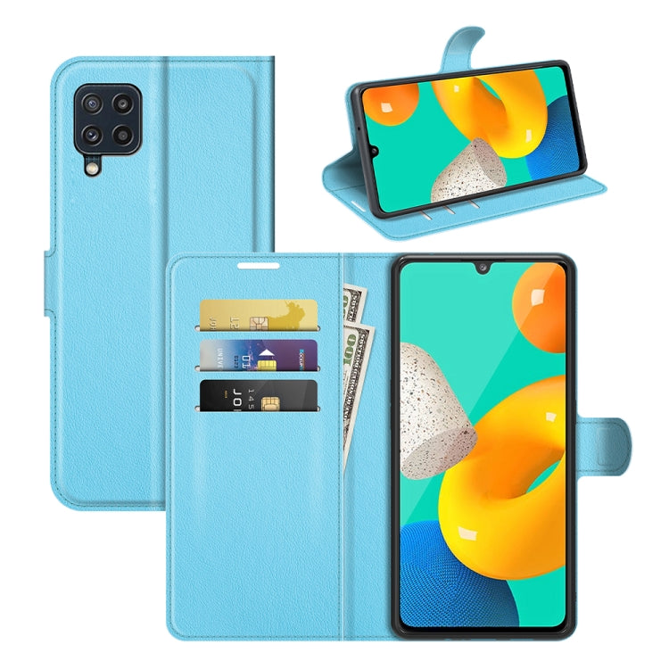 Per Samsung Galaxy M32 Litchi Texture Custodia protettiva a vibrazione orizzontale con supporto, slot per schede e portafoglio, For Galaxy M32