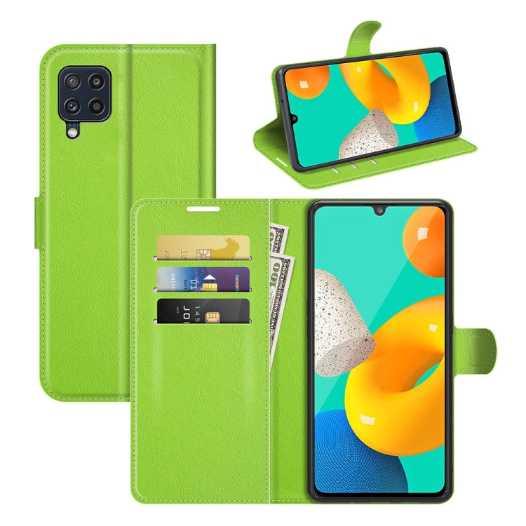 Per Samsung Galaxy M32 Litchi Texture Custodia protettiva a vibrazione orizzontale con supporto, slot per schede e portafoglio, For Galaxy M32