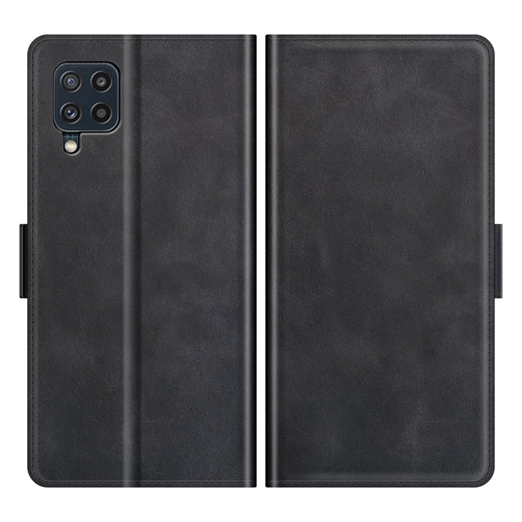 Per Samsung Galaxy M32 Custodia in pelle a vibrazione orizzontale con fibbia magnetica a doppio lato con supporto, slot per schede e portafoglio