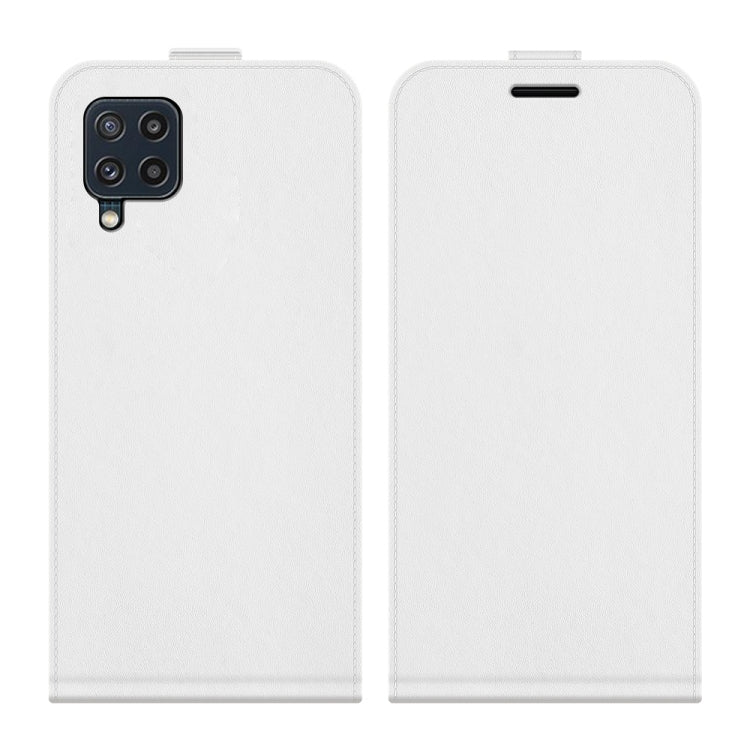 Per Samsung Galaxy M32 R64 Texture Custodia protettiva in pelle a vibrazione verticale singola con slot per schede e cornice per foto, For Galaxy M32
