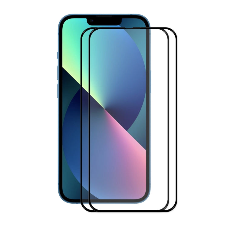 2 PZ ENKAY Hat-Prince Full Glue 0.26mm 9H 2.5D Protezione per schermo in vetro temperato Pellicola a copertura totale, For iPhone 13 mini 2pcs, For iPhone 13 / 13 Pro 2pcs, For iPhone 13 Pro Max 2pcs