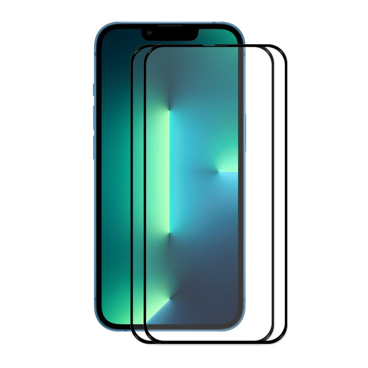 2 PZ ENKAY Hat-Prince Full Glue 0.26mm 9H 2.5D Protezione per schermo in vetro temperato Pellicola a copertura totale, For iPhone 13 mini 2pcs, For iPhone 13 / 13 Pro 2pcs, For iPhone 13 Pro Max 2pcs