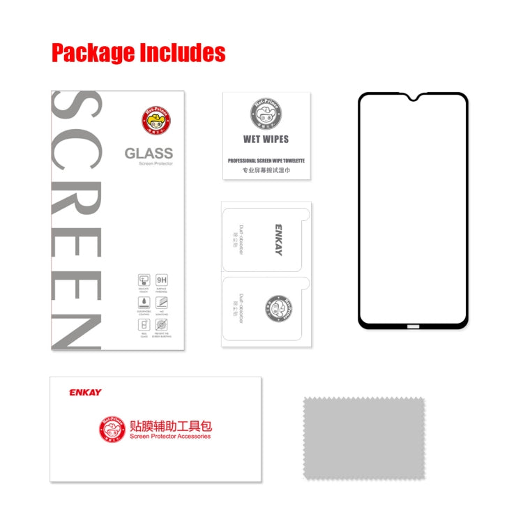 ENKAY Hat-Prince Full Glue 0.26mm 9H 2.5D Protezione per schermo in vetro temperato Pellicola a copertura totale, For Redmi Note 8 2021, For Honor 50 SE (1 PC), For Samsung Galaxy A22 4G, For Samsung Galaxy A22 5G, For Samsung Galaxy F22 / M22         ...