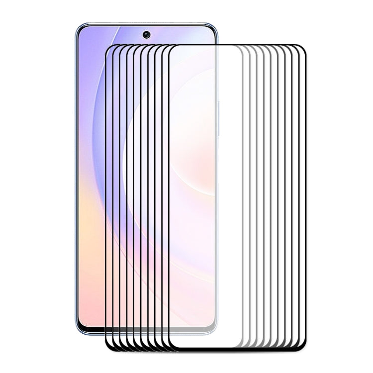 10 PZ ENKAY Hat-Prince Full Glue 0.26mm 9H 2.5D Protezione per schermo in vetro temperato Pellicola a copertura totale, For Samsung Galaxy A22 4G, For Samsung Galaxy A22 5G, For Samsung Galaxy F22 / M22, For Honor 50 SE (10 PCS)                        ...