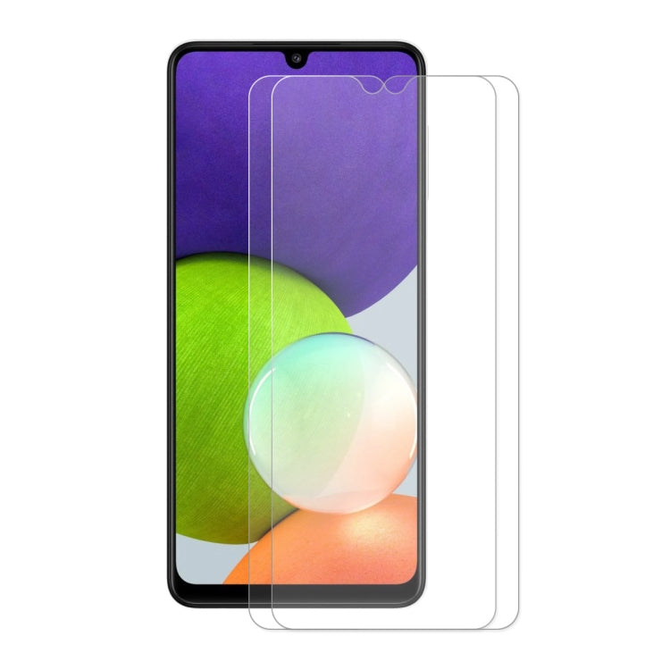 2 PZ ENKAY Hat-Prince 0.26mm 9H 2.5D Proteggi schermo in vetro temperato con bordo curvo, For Samsung Galaxy A22 4G(2 PCS), For Samsung Galaxy A22 5G(2 PCS), For Samsung Galaxy F12(2 PCS), For Samsung Galaxy F22(2 PCS), For Samsung Galaxy F52 5G(2 PCS)