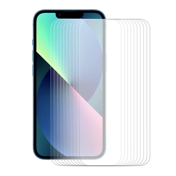 10 PZ ENKAY Hat-Prince 0.26mm 9H 2.5D Proteggi schermo in vetro temperato con bordo curvo, For iPhone 13 mini, For iPhone 13 / 13 Pro, For iPhone 13 Pro Max