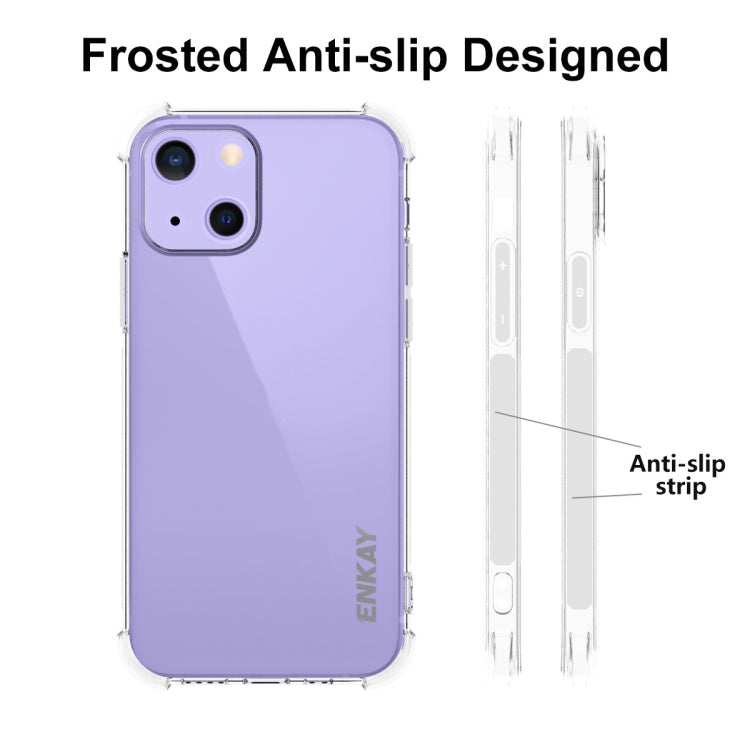 Hat-Prince ENKAY Custodia morbida antiurto in TPU trasparente con protezione anticaduta, For iPhone 13 mini, For iPhone 13, For iPhone 13 Pro, For iPhone 13 Pro Max