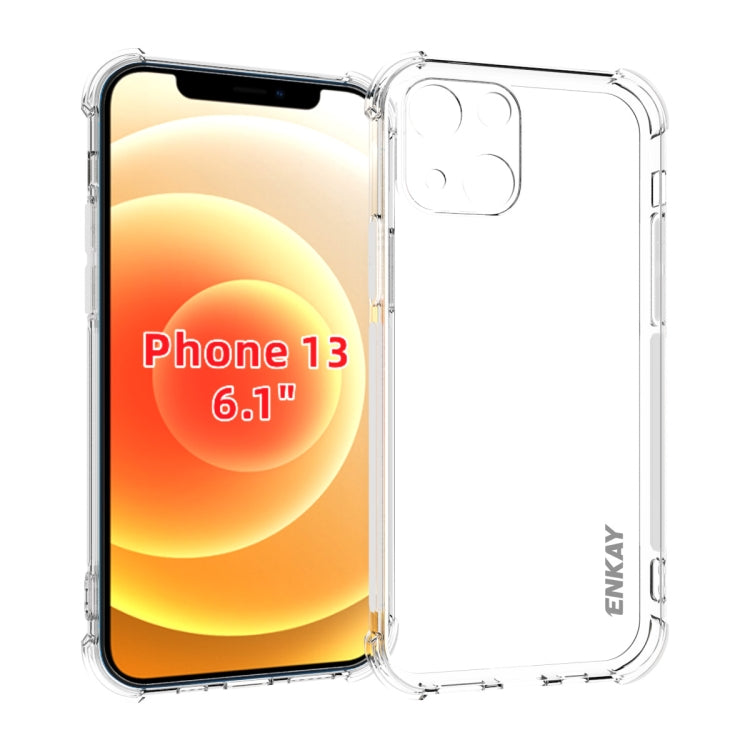 Hat-Prince ENKAY Custodia morbida antiurto in TPU trasparente con protezione anticaduta, For iPhone 13 mini, For iPhone 13, For iPhone 13 Pro, For iPhone 13 Pro Max