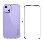 Hat-Prince ENKAY Custodia morbida antiurto in TPU trasparente Custodia protettiva anticaduta + Pellicola protettiva in vetro temperato a copertura totale, For iPhone 13 mini, For iPhone 13, For iPhone 13 Pro, For iPhone 13 Pro Max