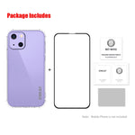 Hat-Prince ENKAY Custodia morbida antiurto in TPU trasparente Custodia protettiva anticaduta + Pellicola protettiva in vetro temperato a copertura totale, For iPhone 13 mini, For iPhone 13, For iPhone 13 Pro, For iPhone 13 Pro Max