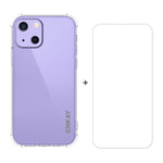 Hat-Prince ENKAY Custodia morbida antiurto in TPU trasparente Cover protettiva anticaduta + Pellicola protettiva in vetro temperato HD trasparente, For iPhone 13 mini, For iPhone 13, For iPhone 13 Pro, For iPhone 13 Pro Max
