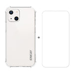Hat-Prince ENKAY Custodia morbida antiurto in TPU trasparente Cover protettiva anticaduta + Pellicola protettiva in vetro temperato HD trasparente, For iPhone 13 mini, For iPhone 13, For iPhone 13 Pro, For iPhone 13 Pro Max