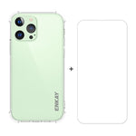 Hat-Prince ENKAY Custodia morbida antiurto in TPU trasparente Cover protettiva anticaduta + Pellicola protettiva in vetro temperato HD trasparente, For iPhone 13 mini, For iPhone 13, For iPhone 13 Pro, For iPhone 13 Pro Max