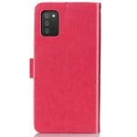 Custodia in pelle con protezione per telefono cellulare con fibbia in rilievo con chiusura a quattro foglie con cordino e slot per schede e portafoglio e funzione staffa, For Samsung Galaxy A03s 164mm, For Samsung Galaxy  A22 4G, For Samsung Galaxy A82...