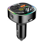 BT08D Trasmettitore FM Kit vivavoce per auto Lettore audio MP3 con QC3.0 + PD18W Caricatore rapido automatico 5A Modulatore FM, BT08D