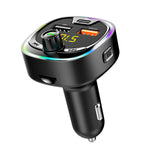 BT08D Trasmettitore FM Kit vivavoce per auto Lettore audio MP3 con QC3.0 + PD18W Caricatore rapido automatico 5A Modulatore FM, BT08D