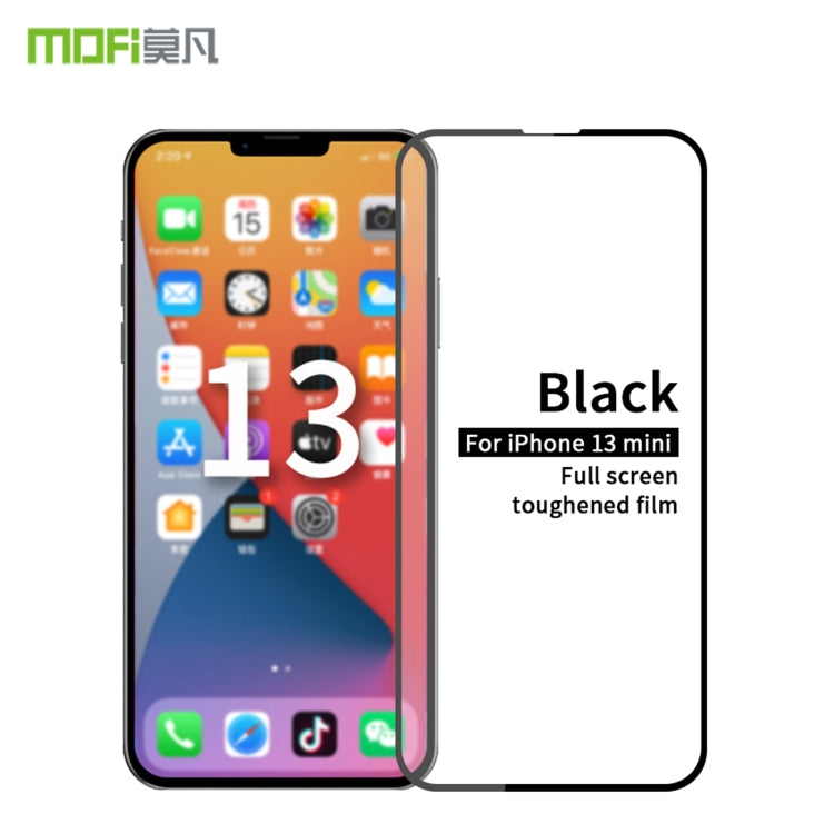 Pellicola in vetro temperato a schermo intero MOFI 9H 2.5D, For iPhone 13 mini, For iPhone 13 / 13 Pro, For iPhone 13 Pro Max