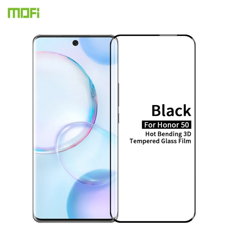 Schermo intero MOFI 9H 3D antideflagrante a flessione termica rivestito con pellicola in vetro temperato, For Honor 50, For Honor 50 Pro