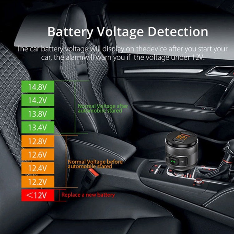Trasmettitore FM wireless C57 QC3.0 Caricatore per auto veloce Bluetooth 5.0 Modulatore per auto vivavoce Lettore MP3 di memoria flash USB, C57