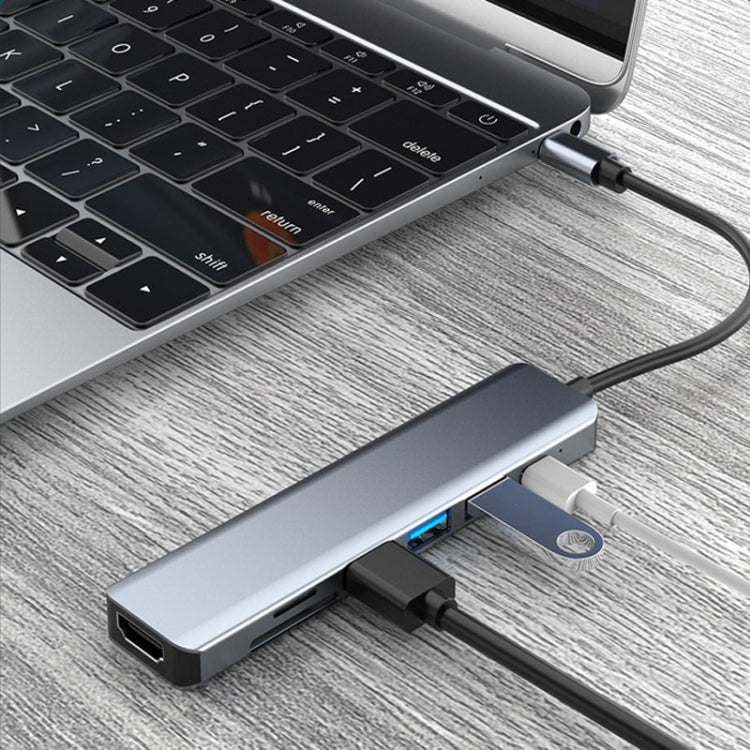 Docking station HUB 7 in 1 USB-C con HDMI 4K 30Hz