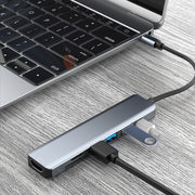 Docking station HUB da PD a tipo C 7 in 1 HDMI+SD/TF+USB2.0x2+USB3.0+