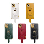 Custodia in pelle con motivo coccodrillo in TPU elettrolitico con cinturino da polso, For iPhone 13 Pro Max, For iPhone 13 Pro, For iPhone 13, For iPhone 13 mini