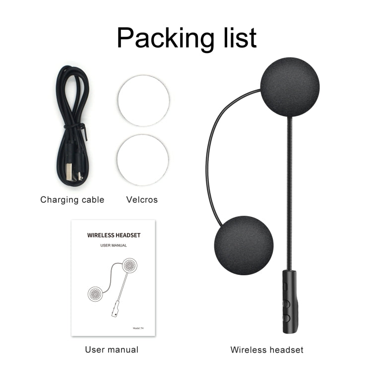 Cuffie Bluetooth per casco moto T4 BT 5.0 stereo