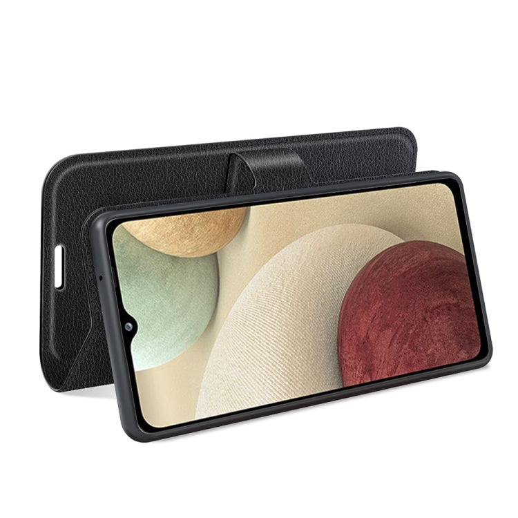 Per Samsung Galaxy F12 / M12 Litchi Texture Custodia protettiva a vibrazione orizzontale con supporto e slot per schede e portafoglio, For Galaxy F12 / M12