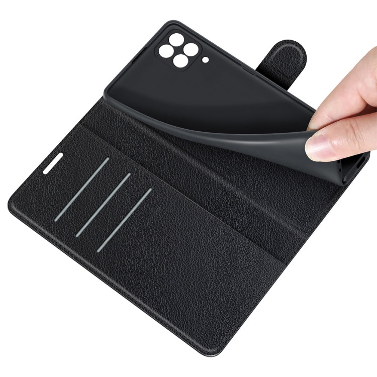 Per Samsung Galaxy F12 / M12 Litchi Texture Custodia protettiva a vibrazione orizzontale con supporto e slot per schede e portafoglio, For Galaxy F12 / M12