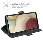 Per Samsung Galaxy F12 / M12 Custodia in pelle a vibrazione orizzontale con fibbia magnetica a doppio lato con supporto e slot per schede e portafoglio
