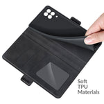 Per Samsung Galaxy F12 / M12 Custodia in pelle a vibrazione orizzontale con fibbia magnetica a doppio lato con supporto e slot per schede e portafoglio