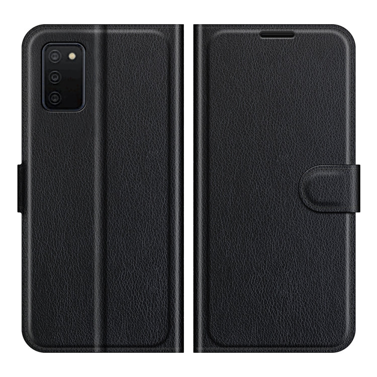 Per Samsung Galaxy A03s Litchi Texture Custodia protettiva a vibrazione orizzontale con supporto e slot per schede e portafoglio, For Galaxy A03s 166mm