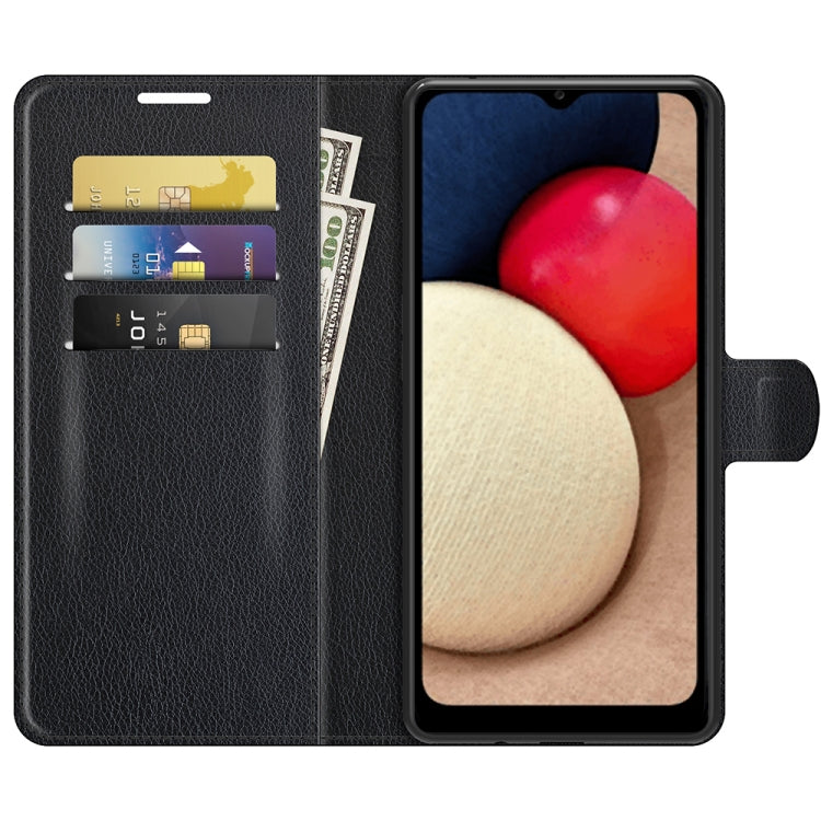 Per Samsung Galaxy A03s Litchi Texture Custodia protettiva a vibrazione orizzontale con supporto e slot per schede e portafoglio, For Galaxy A03s 166mm
