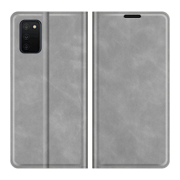 Per Samsung Galaxy A03s Custodia in pelle con ventosa magnetica per affari retro-pelle con supporto, slot per carte e portafoglio, For Galaxy A03s 164mm