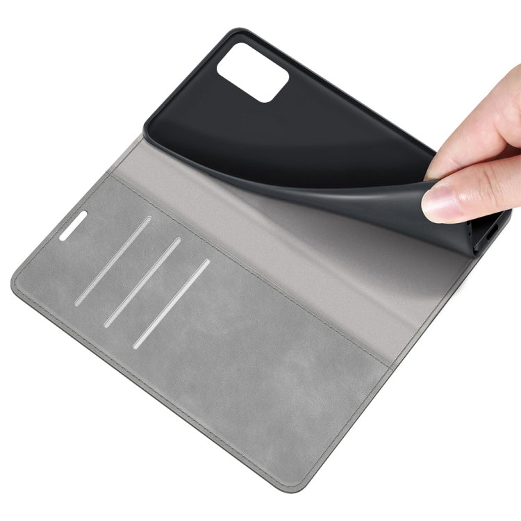 Per Samsung Galaxy A03s Custodia in pelle con ventosa magnetica per affari retro-pelle con supporto, slot per carte e portafoglio, For Galaxy A03s 164mm